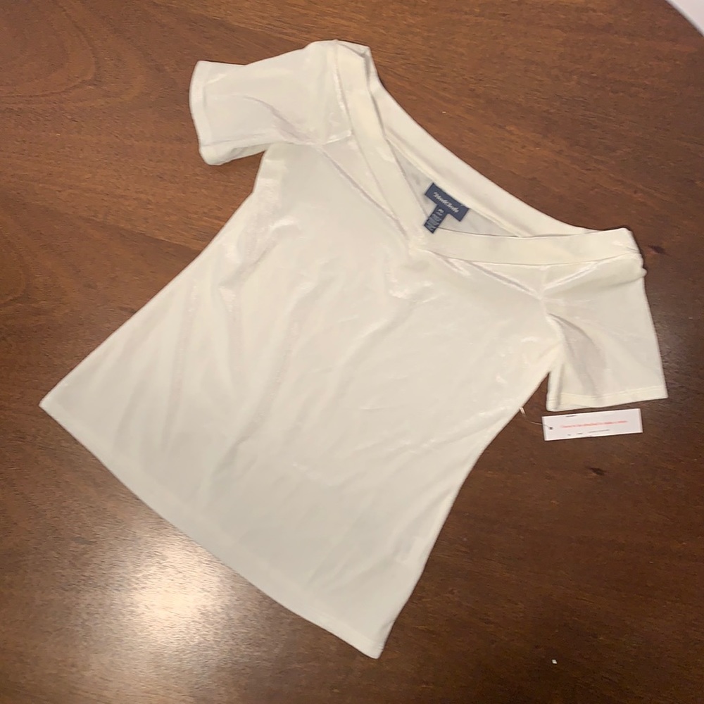 White Velour Top